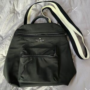 Kate Spade Black and White Backpacks with Adjustable Straps